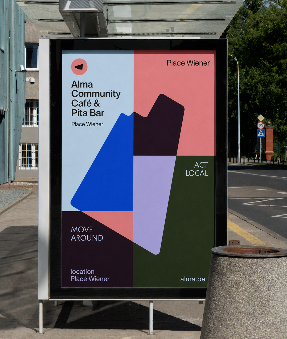 ALMA poster in the street